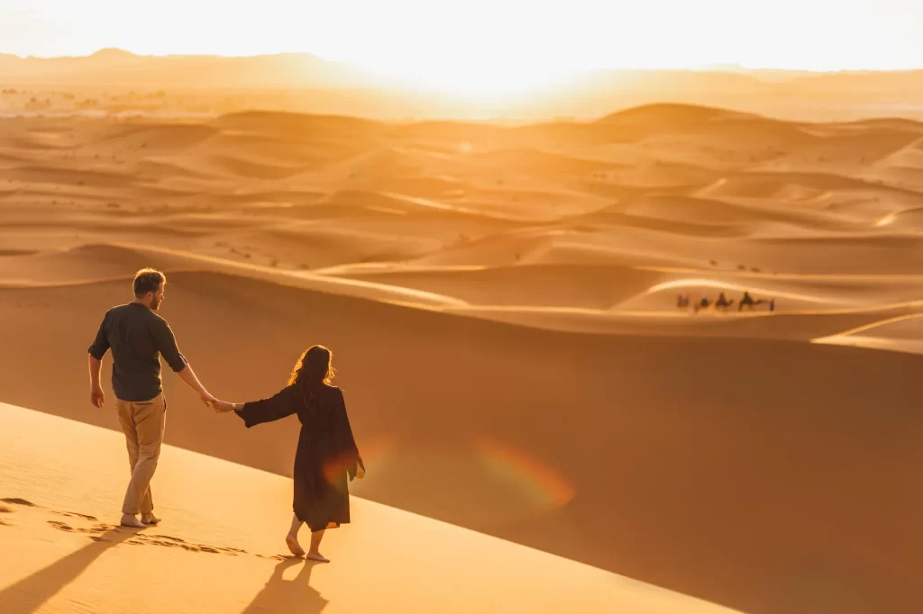 Happy Morocco Travel | Visit Morocco Private Tour ; Sunrise and Sunset in Merzouga Desert