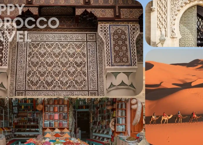 multiple pictures of best time to visit Morocco in one picture